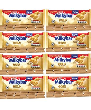 Milkybar Gold Caramel White Chocolate Sharing Bar 85g - Caramel flavoured white chocolate (Full Box) White Chocolate Full Box