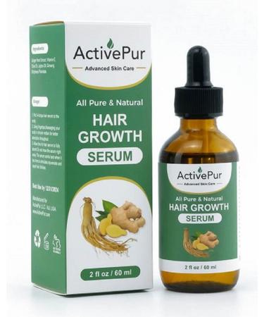ActivePur  Follicle stimulating  Hair growth serum for Stronger & Thick Hair  Natural thickening DHT blocking  stimulating hair oil women and men for hair loss  Ginger  Vitamin E  Olive Oil  Jojoba Oil and Ginseng for Fi...