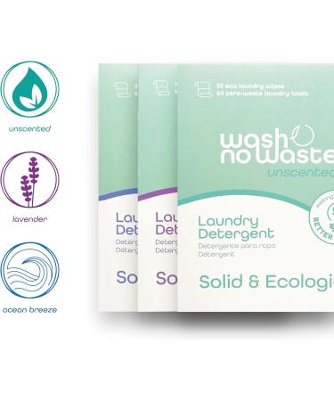 Wash No Waste Detergent Strips - 192 Washes | Hypoallergenic Biodegradable Vegan Plastic-Free Lavender Cleaning - Buy Online on GoSupps.com