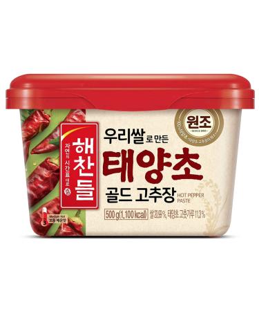 SPICEHUB CJ Haechandle Medium Hot Chilli Pepper Paste (Square) Gochujang Brown 500 g