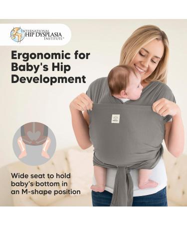 Keababies D-Lite Elastic Baby Sling Carrier | Newborn Ring Sling | Easy On Baby Carrier in Graphite - Buy Online on GoSupps.com