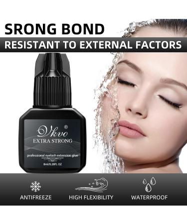 8ml Extra Strong Eyelash Extension Glue with Tweezers | Fast Drying 7-8 Weeks Retention Professional Use - Buy Online on GoSupps.com