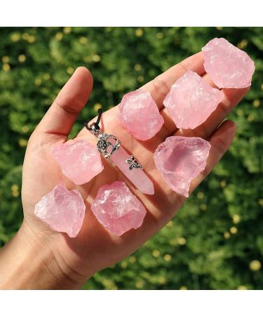 Rose Quartz Crystals Kit for Self-Love and Attracting Love - 28 Pcs Healing Stones Set in Wooden Box for Wicca, Reiki, Yoga Meditation - Buy Online on GoSupps.com