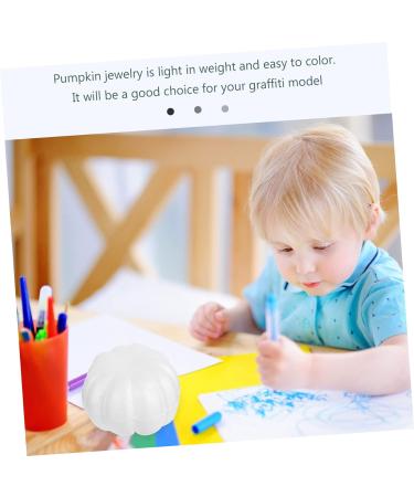 ibasenice 60 Pcs Foam Simulation Pumpkin Realistic Fake Pumpkin Mold Diy Pumpkin Model Bamboo Cabinet Ornaments for Kids Halloween Artificial Pumpkin Decor Outdoor White Accessories Child Whitex6pcs 8X8CMx6pcs - Buy Online on GoSupps.com