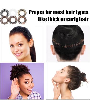 6 Pcs Flexi Comb Headband for Women Girls Plastic Circle Zig-zag Hairband Stretch Hair Comb Headband 6 Colors - Buy Online on GoSupps.com