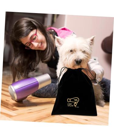 FOYTOKI 4 Pcs Hair Dryer Bag Drawstring Pouches Hair Dryer Lint Bags Drawstring Makeup Bag Flannel - Buy Online on GoSupps.com