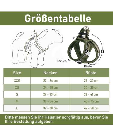 Buy UVTQSSP Olive Green Dog Harness for Small Dogs - Padded with Leash | Comfortable Puppy Harness - Buy Online on GoSupps.com