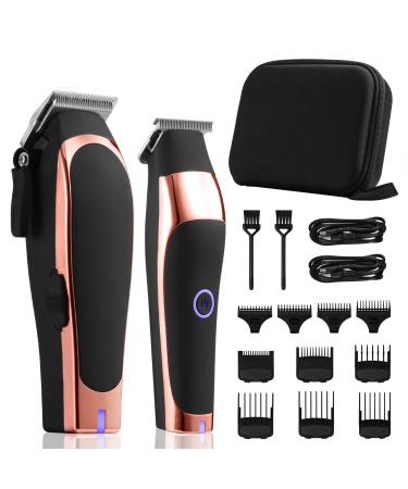 Professional Cordless Hair Clippers and Trimmers Set. Barber Clippers for Men, Women, and Kids,Mens Beard Trimmer Hair Cutting Kit with Close Cutting Trimmer (Black) 4 PACK