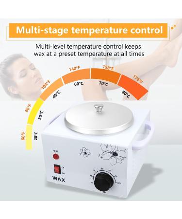 Flngr Professional Wax Warmer - 0-80C Temperature Control - Large Pot for Hair Removal & Paraffin - Salon Equipment & Self-use Gift - Buy Online on GoSupps.com