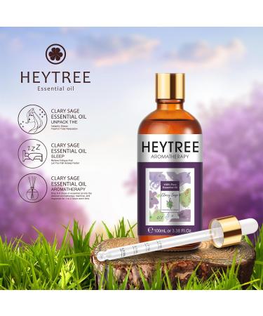 100ml HEYTREE Clary Sage Essential Oil - 100% Pure Natural for Aromatherapy & Hair Repair - Buy Online on GoSupps.com
