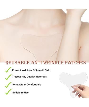 XSQD 5 Pcs Chest Wrinkle Pads - Silicone Anti Wrinkle Patches for Smooth Skin - T-shape Design for Preventing and Tightening Wrinkles - Buy Online on GoSupps.com