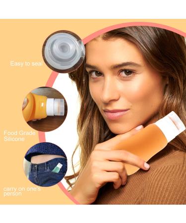 Silicone Travel Bottles Set - 17 Pack Travel Size Containers for Cosmetics - Empty Refillable Travel Bottles - Buy Online on GoSupps.com