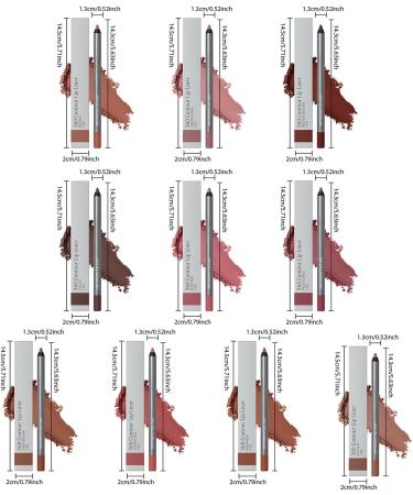  DALE YOU 360 Contour Lip Pencil makeup set for precise definition and ombre effect long-lasting water and smudge resistant vegan in 10 shades (#5 25 g) - Buy Online on GoSupps.com