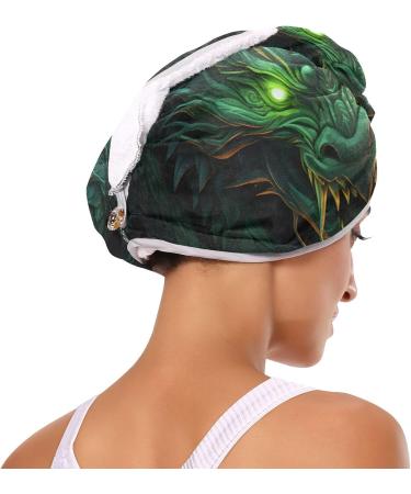 Buy Green Angry Dragon Hair Towel 2 Pack | Super Absorbent Quick Dry Hair Turbans for Women & Girls - International Shipping Available - Buy Online on GoSupps.com