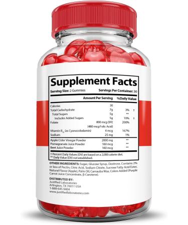 Rapid Lean Keto ACV Gummies 2000MG - Apple Cider Vinegar with Pomegranate & Beet Juice | Vegan & Non-GMO | 60 Count - Buy Online on GoSupps.com