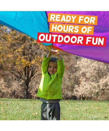 Play Platoon 16ft Parachute for Kids - 12 Handles, Multicolored Outdoor Game & Gymnastics Equipment - Buy Online on GoSupps.com