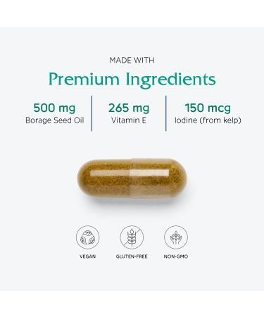 Vitanica Breast Cycle Blend Breast Cycle Support Iodine Borage Seed Oil Chaste Tree Berry (Vitex) Dandelion Vegan/Vegetarian 60 Capsules Breast Cycle Blend Pro Logo - Buy Online on GoSupps.com