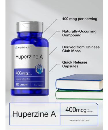 Horb ach Huperzine A Supplement | 400mcg | 180 Capsules | Non-GMO Gluten Free - Buy Online on GoSupps.com