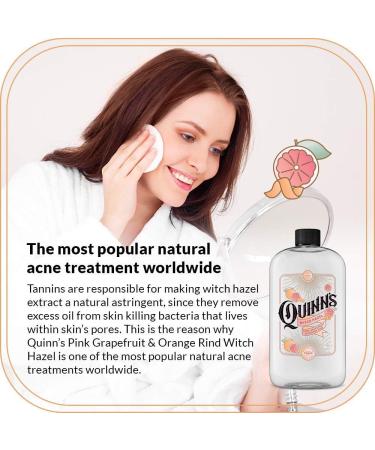 Quinn s Alcohol Free Witch Hazel Pink Grapefruit & Orange Rind 16 oz. & Quinn s Alcohol Free Witch Hazel Cucumber & Mint 16 oz. - Buy Online on GoSupps.com