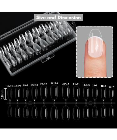 Buy Short Gel Nail Tips - 120 Clear Soft Gel Extensions 12 Sizes Perfect for Acrylic Nails - International Shipping Available - Buy Online on GoSupps.com