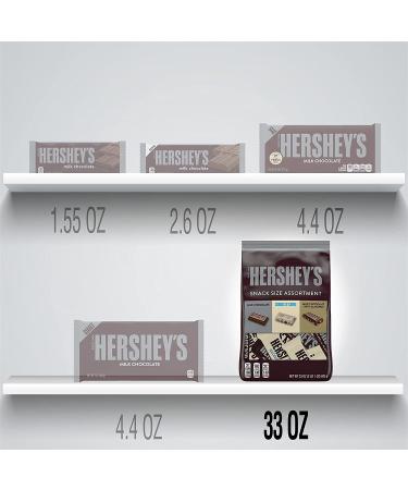 Hershey's Assorted Snack Size Candy Bulk - 33 oz Bag | Perfect for Parties and Halloween Treats - Buy Online on GoSupps.com