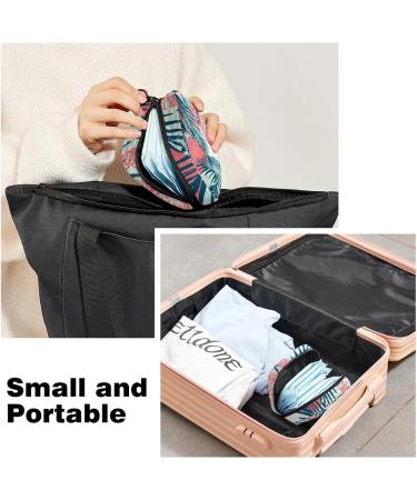 Portable Palm Pattern Sanitary Napkin Storage Bag for Women & Teens | Zippered Menstrual Cup Pocket - Buy Online on GoSupps.com