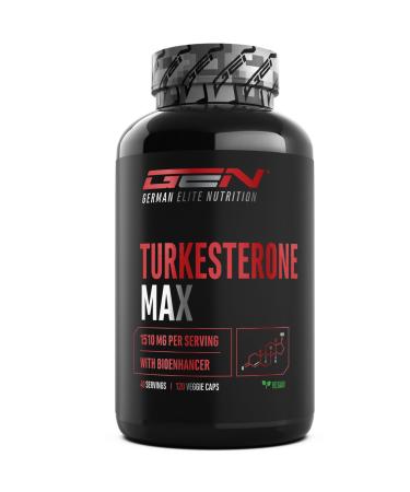 VitamineVersand 24 Turkesterone Max 120 capsules Extra high dosage with 1510 mg per daily portion With Bioenhancer Without unwanted additives Vegan