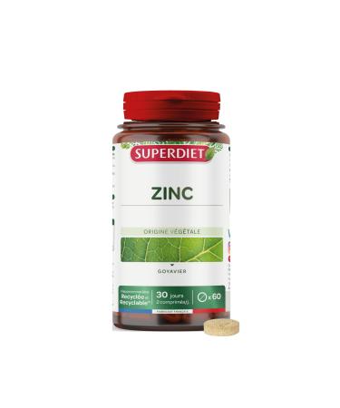 SUPERDIET - PLANT ZINC - Skin Hair Nails Immunity - Made in France - 60 tablets