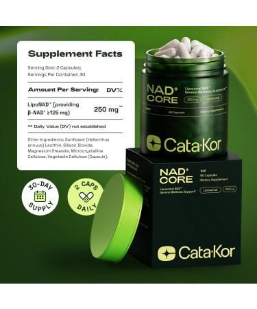 NMN Supplement Alternative Liposomal NAD+ Supplement Third-Party Tested NAD CORE 30-Day Supply 60 Capsules 60 Count (Pack of 1) - Buy Online on GoSupps.com