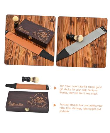 Frcolor Men s Travel Razor Set - Classic Synthetic Leather Case & Brush | Beard Grooming Essentials - Buy Online on GoSupps.com