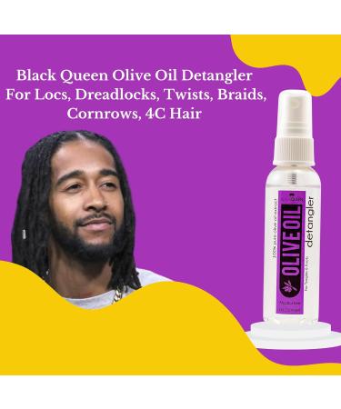 Black Queen Olive Oil Detangler & Water Moisturizer- for Locs Dreadlocks Twists Braids Cornrows 4C Hair - Hydrating Refreshing -Made in the USA - 2 oz. - Buy Online on GoSupps.com