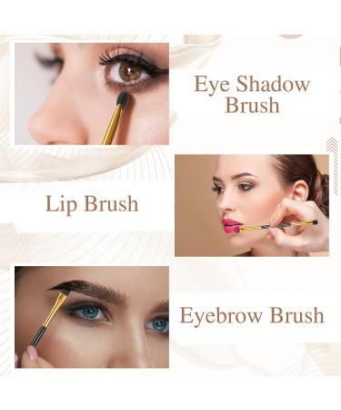 Tenare 24 Pcs Dual End Eyeshadow Smudge Brush Set - 2 in 1 Makeup Applicators for Blending & Concealing - Soft Black Cosmetic Brushes for Women - Buy Online on GoSupps.com