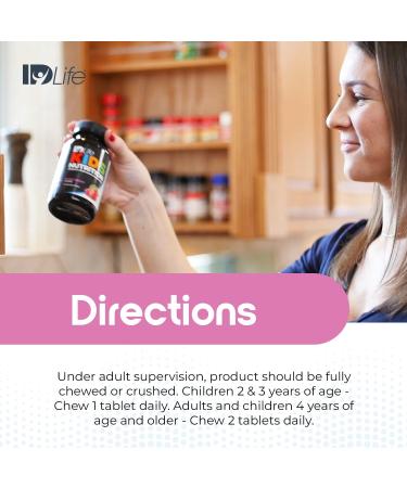 IDLife Mixed Berry Kids Nutrition Chewable Tablets - Essential 24 Vitamins & Minerals for Growing Bodies - Daily Nutritional Support - 60 Count - Buy Online on GoSupps.com