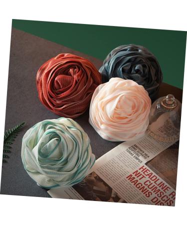 Healeved 4pcs Rose Bath Ball | Men's Shower Gel Mesh Pouf & Body Scrub | Soft & Reusable Loofah for Bathing - Buy Online on GoSupps.com