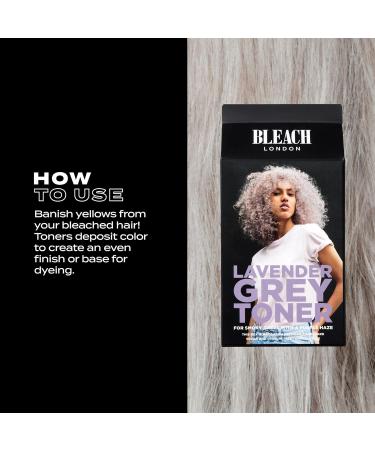 BLEACH LONDON Lavender Grey Kit - Vegan Cruelty-Free Hair Color for Blonde & Post-Bleached Hair - Buy Online on GoSupps.com