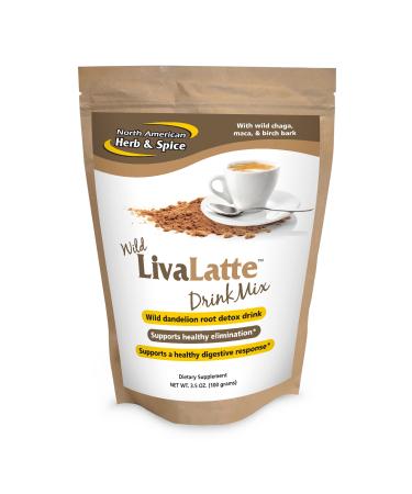 North American Herb & Spice LivaLatte - 3.5 oz. - Chaga Maca & Birch Bark Drink Mix - Healthy Liver Gallbladder & Kidney Function Digestive Support Optimal Health - Non-GMO - 36 Servings