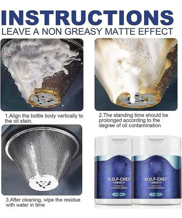 Cohbskj M.O.F Chef Kitchen Cleaner Powder Mof Chef Powder Cleaner Protective Kitchen Cleaner Heavy Kitchen Duty Degreaser Stainless Steel Cleaning Powder Stain Remover (100g-1PCS) - Buy Online on GoSupps.com