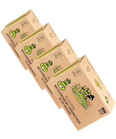 Bamboo gang - baby cotton swabs made of bamboo and cotton with a safety head 220 pieces sustainable alternative to wood & plastic 100% biological & environmentally friendly ear sticks ...