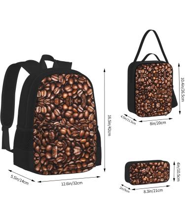 Funny Roasted Coffee Beans School Bag + Pen Case + Lunch Bag Combo 3-Piece Set Combo. Funny Roasted Coffee Beans One Size - Buy Online on GoSupps.com