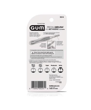 GUM Go-Betweens Cleaners Wide - Pack of 3 (10 Ct) | Dental Floss Picks - Buy Online on GoSupps.com