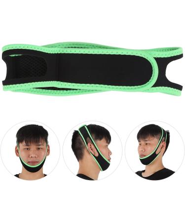 Stop Snoring Chin Strap - Adjustable Elastic Soft Chin Strap for Sleep Aid (Fluorescent Green Edging) - Buy Online on GoSupps.com