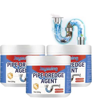 Powerful Pipe Dredge Agent 200g Pipe Dredge Deodorant Sewer Toilet Kitchen Dredging Deodorant Sink Drain Cleaner Toilet Pipe Dredging Agent Pipe Dredging Agent Powder for Kitchen Sewer Toilet (3)