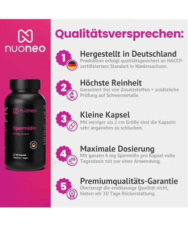  nuoneo idine High Dosed Capsules 6 mg per capsule - Made in Germany (2 x 90 pieces) - 6 months reserve - Gluten Free Wheat Germ Powder 6mg idine - Buy Online on GoSupps.com