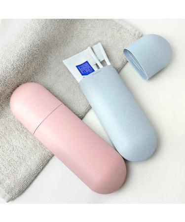 Roadloo Portable Toothbrush Case Set - 4 Wheat Straw Covers for Travel & Camping - Eco-Friendly Toothbrush Storage Solution - Buy Online on GoSupps.com