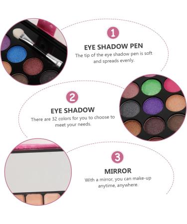 DRESSOOS Makeup Palette Makeup Plattete 1pcs 32 Eyeshadow Pallet Eyeshadow Powder Eyeshadow Matt Eyeshadow Palette Shell Matte 1 count (Pack of 1) Pink - Buy Online on GoSupps.com