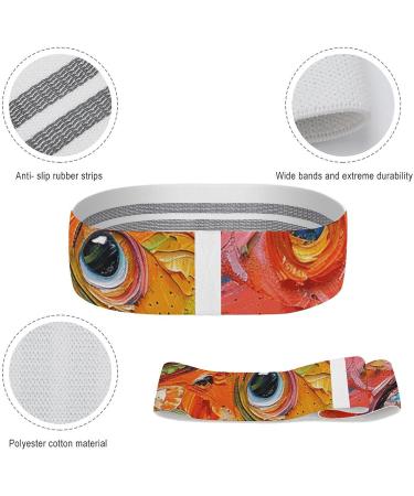 Vibrant Fish Painting Resistance Bands | Elastic & Fabric Exercise Bands for Fitness - Buy Online on GoSupps.com