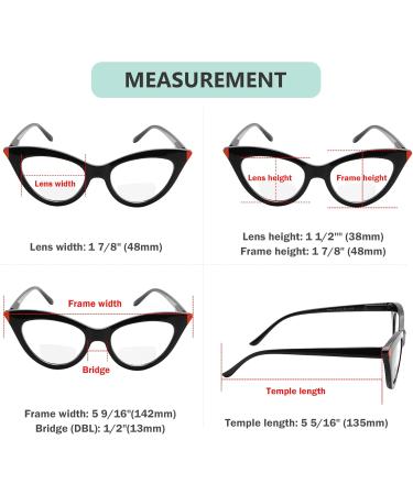 Shop Eyekepper 4-Pack Chic Bifocal Reading Glasses for Women - Small Face +2.50 Diopters - Clear Lens - International Shipping Available - Buy Online on GoSupps.com