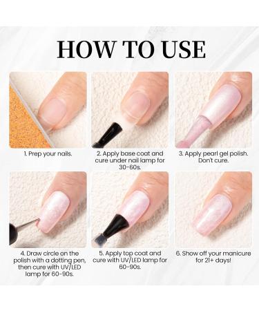 MAYCHAO 15ML Pearl Gel Nail Polish - Pearlescent Mermaid Shimmer for Nail Art & Manicure | Soak Off UV LED Curing - 0.5 OZ - Buy Online on GoSupps.com