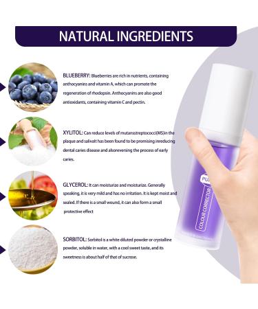 Toyarking Tooth Whitening Toothpaste - Purple Toothpaste for Brightening & Bleaching Teeth | Best Toothpaste for White Teeth - Buy Online on GoSupps.com