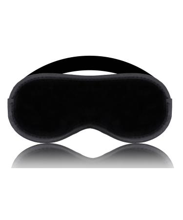 Comfortable Sleep mask & Blindfold Ultra-Soft Velvet Eye mask for Travel Shift Work & Meditation. (Black)